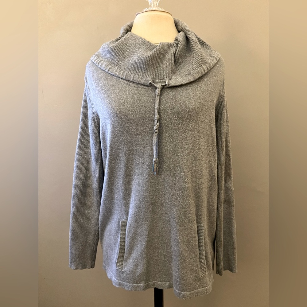 Karl Lagerfeld Paris cowl neck sweater Size L grey/Silver